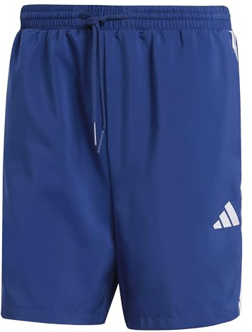 adidas Hombre Essential Three Stripes Chelsea Base Short Shorts, Dark Blue/White, M