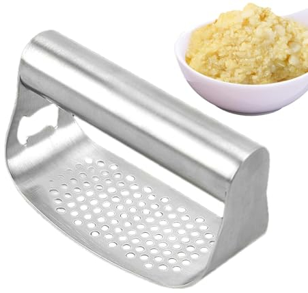 Presse-ail, Presse Ail à Bascule Inox Ecrase Ail Manuel Hachoir Ail Coupe Ail Garlic Press, Coupe-ail, Découpe Ecrase ail, Garlic Press Rocker Crusher, coupe-ail en acier inoxydable