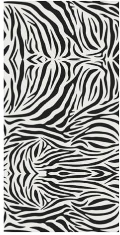 Cmagnifico Strandtuch, Zebra-Muster, Badetuch, Pool-Handtuch, ideal für Fitnessstudio, Schwimmen, 80 x 160 cm