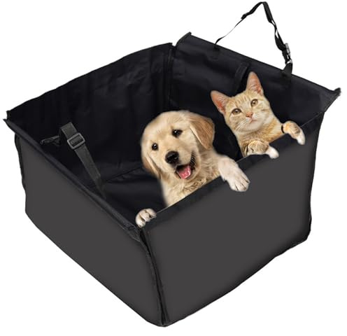 Siège Auto pour Chien, Panier Voiture Chien, Protection Voiture Chien Siege Arriere, Rehausseurs et Sièges Autos pour Chiens, Caisse de Transport, Dog Car Seat pour Chiens de Petite et Moyenne Taille