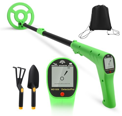 Détecteur De Métaux pour Enfants,Haute Précision,avec Écran LCD, Étanche,avec Poignée Réglable,Détecteur d'or pour Enfants pour L'Exploration en Plein Air