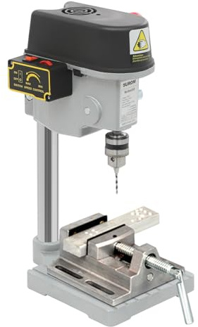 Ständerbohrmaschine 340W Tischbohrmaschine Tragbar, Mini-Bohrmaschine mit 3 Geschwindigkeiten Profi Säulenbohrmaschine Tischbohrmaschine für Holz Metall und Kunststoff Electric Drill Press