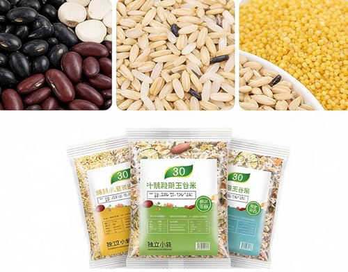 Pack De Bouillie De Céréales Mélangées Nutritive, 75g X 30 Sacs, Kit De Bouillie De Céréales Facile À Cuire À 8 Trésors Avec Riz, Mélange Multigrains