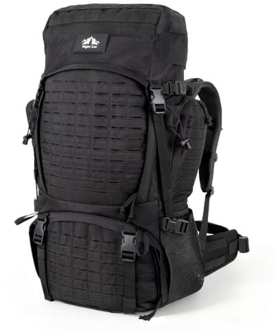Night Cat Sac à Dos Tactique Militaire Étanche Pour Homme Randonnée | Système Molle, Noir, Grand, Multipoches, Multifonction, Imperméable, pour Tir, Chasse, Pêche, Voyage, Randonnée