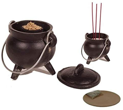 Find Something Different Quemador de incienso de caldero de hierro fundido