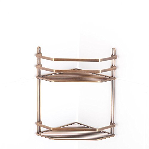 Eckduschkorb Retro Duschablage Duschkörbchen Ecke Duschcaddy Dusch-Caddy Eckduschregal Badregal Aufbewahrungskorb Bad Eckregal Regalsystem für Wandmontage Dusch Korb Regal Ablage Retro Antik