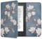 kwmobile Klapphülle kompatibel mit Tolino Page 2 Hülle - eReader Case - Magnolien Taupe Weiß Blaugrau