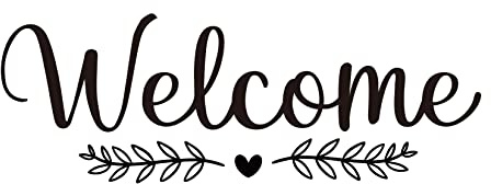 Vancetyno Welcome Vinyl Front Door Decal DIY Entryway Lettering Wall Words Home Decor