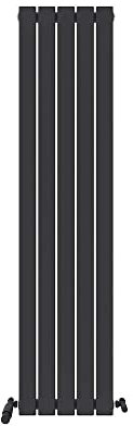 iBathUK Apex Tall Vertical Radiator, Single Flat Panel Radiators, 1600x380mm Slim Radiator, Wall Mounted for Bathroom,Kitchen,Living Room- Anthracite