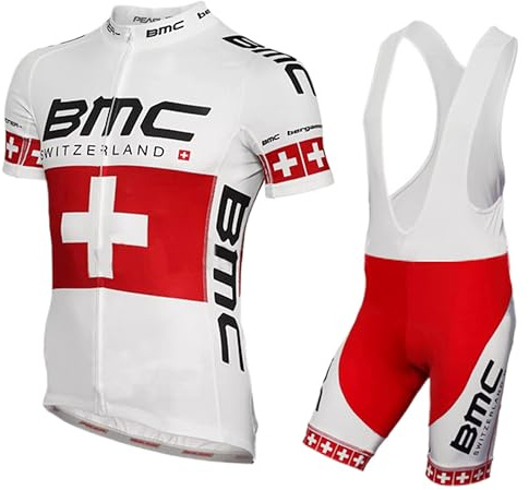 assocauicy Conjunto De Traje De Ciclismo Hombre,Maillot Cómodo Equipacion Ciclismo Hombre Verano Y Culotte con Almohadilla De Gel 4d