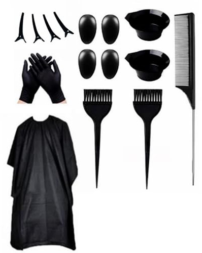16x/Set di strumenti per la tintura dei capelli Clip per capelli Kit di colorazione per capelli Ciotola per tinture per capelli Saloni di bellezza Strumento Spazzole per capelli per saloni