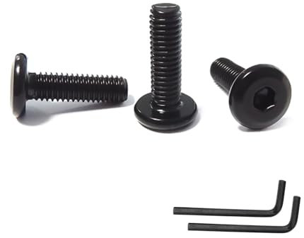 SHUNCHG 20 Piezas M5x12 Tornillos de Cabeza Plana Hexagonal, Acero Inoxidable A2 V2A, con Rosca Completa para Muebles, Incluidos 2 Destornilladores Allen