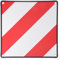 QUARKZMAN Warntafel Spanien Portugal Fahrradträger, 2in1 Reflektierenden Warnschild 50 x 50 cm Heckträger Weiß/Rot Typengenehmigung Rostfrei Aluminium Blech mit Ösen für Wohnmobil