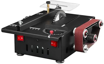 Mini sega da tavolo e levigatrice a nastro, strumento di taglio multifunzione fai da te per artigianato, smerigliatura, intaglio e foratura