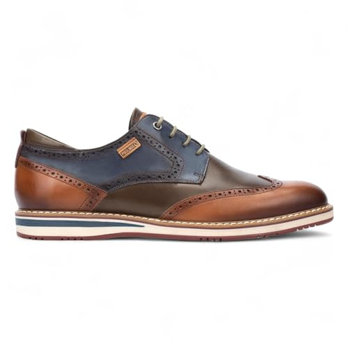 Infinity Hommes Brandy Marron Cuir Brogue Oxford à Lacets Chaussures - Avila