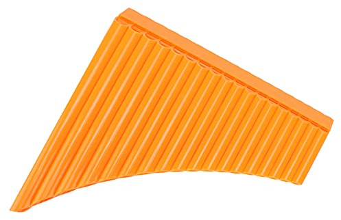 KIMISS C Key Pan Flute för Nybörjare och Musiklärare - Hållbar ABS -konstruktion med Bärväska (Orange)