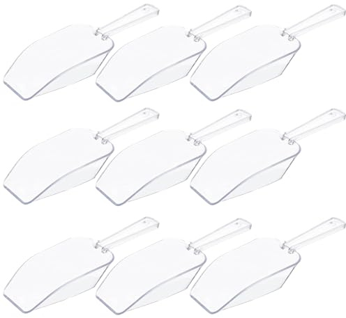 Alipis 10 pièces Lot de Pelles à Glace Plastique Mini Mesurettes Multifonctions pour Cuisine et Buffet Pelles Légères et Pratiques pour Glaçons Bonbons Café et Dessert