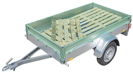 Multibros Rete per rimorchio professionale – Rete di sicurezza antistrappo per rimorchi e container – Rete di copertura stabilizzata ai raggi UV, 3 mm di filato PP, larghezza maglie 45 x 45 mm