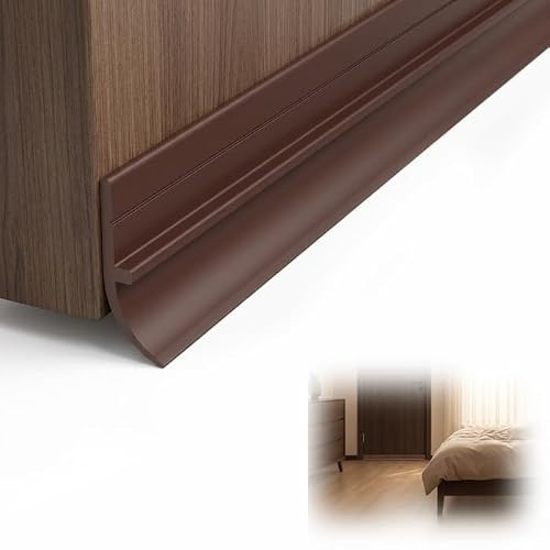 Draught Excluder for Doors – Self-Adhesive Door Seal Strip, Soundproof, Waterproof & Weatherproof Gap Stopper, Energy-Saving Draft Blocker for Home, Bathroom & Patio, Coffee