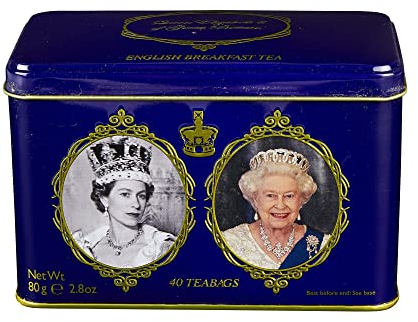 New English Teas Queen Elizabeth II Tin 80 g (40 Teabags)