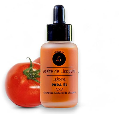 Lycolé - Vitamina C Serum Facial Hombre - Serum de Licopeno 50 mililitros - Skin Care con Vitamina E para la Cara - Serum Antimanchas Cuida de tu Barba