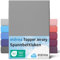 etérea Jersey Topper Spannbettlaken 200x200-200x220cm Grau für 5-10 cm Steghöhe 100% Baumwolle - Oekotex Spannbetttuch Matratzen Bett Bezug - Bettlaken 200x200cm - 200x220cm Gray