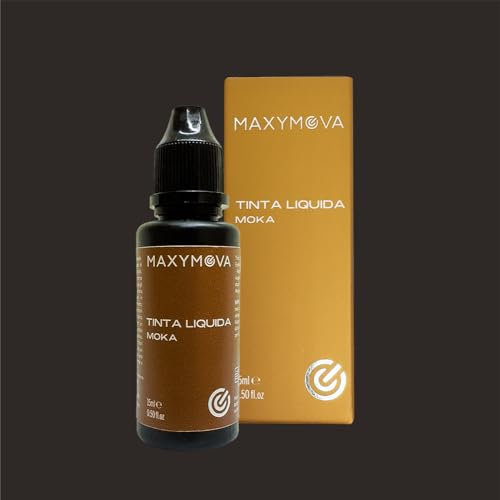 MAXYMOVA Tinta liquida professionale per sopracciglia, formula a lunga durata, 9 tonalità profonde per sopracciglia intense, definite e dall’effetto naturale (Moka)