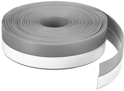 PATIKIL 8M/26ft Silicone Seal Strip, Door Window Bottom Seal Strip Adhesive Tape Weather Stripping for House Shower Window and Door Gap, Grey (Wide 25mm)