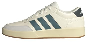 adidas Herren BREAKNET 3.0 Shoes, Off White/Preloved Teal/Legend Ivy, 44 EU