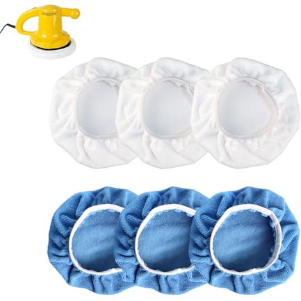 svpfuo Lot de 6 bonnets de polissage de 240 mm, convient pour le polissage des véhicules, le polissage du verre, le détartrage des meubles, le nettoyage des sols, les tampons de polissage en