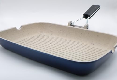 ILLA Bistecchiera Induzione 36x26 cm - in Alluminio con antiaderente a base d' acqua - KD8136SMXX