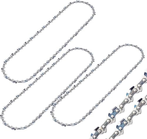 3 x Chaîne de Tronçonneuse, 3/8 LP 52 Maillons, Jauge 1,3 mm – 35 cm Chaîne de Rechange Antirebond pour Guide 14 Pouces, Compatible avec Husqvarna Dolmar Einhell Makita Hitachi Oregon et autres