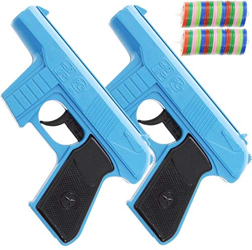 Pack de 2 Pistolas Retro Space Blaster – Réplica Soviética del Clásico Juguete de los 60 – Lanza Discos Voladores – Ideal para Coleccionistas y Cosplay