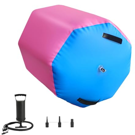 Tonneau de gymnastique – Antidérapant doux, rouleau gonflable – pour entraînement à la maison, à l'intérieur et à l'extérieur, pour le yoga, le fitness, la salle de sport