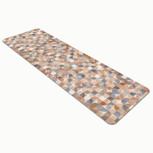 Comart - Tappeto Cucina Gaya - 60x270 cm - Ultra Assorbente - Antiscivolo - Stampa Digitale - In Poliestere - Morbido al Tatto - Lavabile - Moderna Passatoia per Cucina e Corridoio - Spicchi Colorati