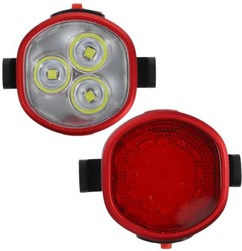 Healeved Juego de Luces para Bicicleta Recargables por USB Alta Luminosidad | Luz Delantera y Trasera, Modos Múltiples, Batería de 300 Mah, Abs y Aleación de Aluminio, para Manillar 22-38mm