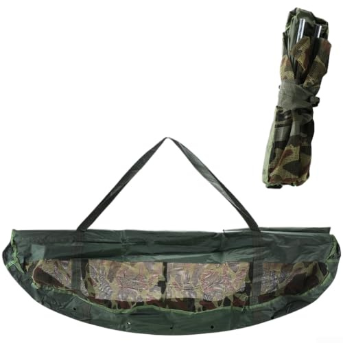 Sac de pesée en EVA imperméable avec balance pour pêche à la carpe pliable en maille Vert 98 cm (B-vert)