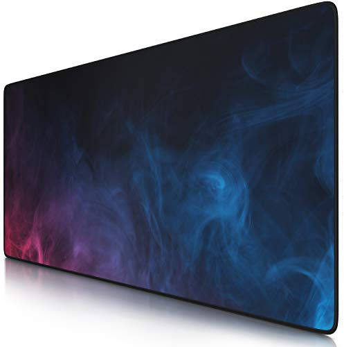 TITANWOLF - Tapis de Souris Gamer fumée colorée 900x400mm - sous-Main Bureau, Table - Taille Large XXL - Base antidérapante - Précision, Vitesse et Confort - pour Tous Types de Souris et Clavier