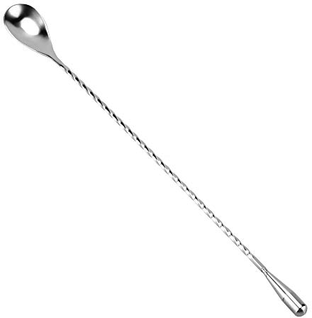 Cucchiaio da Bar, Cucchiaio da Bar in Acciaio Inossidabile con Manico Lungo Cucchiaio per Mescolare Cocktail Cucchiaio da Bar Cucchiaio da Miscelazione Cucchiaio Girevole Manico
