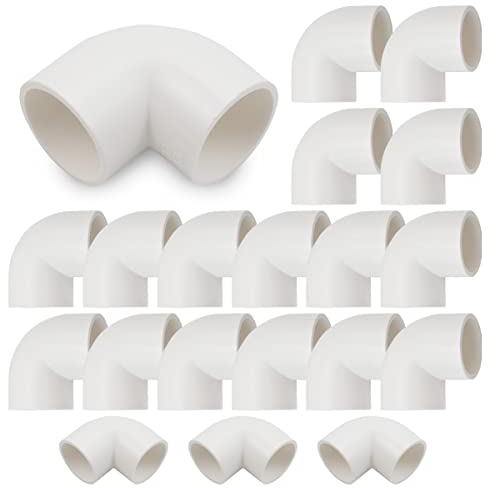 Bwintech 10 Pcs 25mm (3/4) Coude 90 Degrés Coulissant en PVC-U - Raccord d'Embrayage Pour Tuyau d'Eau de Jardin