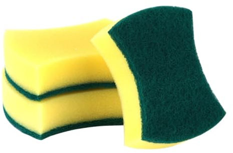 GLEAVI 5pièces Eponges De Cuisine Double Face Vaisselle Absorbants Et Résistants pour Nettoyage Rapide Et Usage pour Cuisine Et Salle De Bain