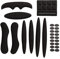 Helmet Padding Foam Kit 27PCS Bicycle Replacement Sealed Pads Universal Helmet Foam Pad Set for Bike Motorcycle Cycling Riding Racing Sporting Outdoor (Black)