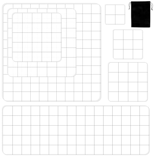 7 Piezas Bloques de Estampación de Acrílico Transparentes, Bloques de Sellos de Acrílico con Líneas Cuadrícula Transparente para álbumes de recortes, decoraciones de tarjetas de manualidades