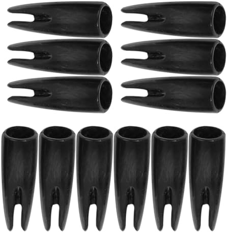 KICHOUSE 50pcs Nocks, 0.31 inch Inside Diameter Inserts - 8 mm Arrows Nock for Archery Standard Size DIY s Black