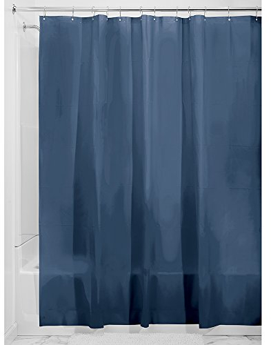 iDesign 3.0 Liner Shower Curtain, Curtain for Shower, Made of Mould-Free PEVA, Navy Blue, 183 cm X 183 cm