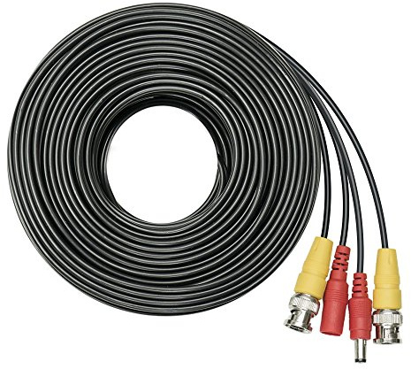 Câble vidéo et d'alimentation PNI CCTV 20M pour caméras analogiques de Surveillance AHD, 20 m