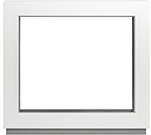 Finestra in plastica per finestre in vetro fisso, larghezza x altezza: 110 x 100 cm, con doppi vetri, per casette da giardino, garage, finestre in plastica di alta qualità, 1100 x 1000 mm