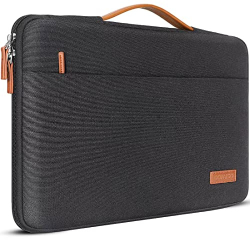 DOMISO Custodia PC Computer Portatile 15.6 pollici,Borsa per 16 Pollici MacBook Pro M4 M3 M2 Pro/Max,15,6 Pollici Acer Lenovo HP Dell Asus Notebook,Porta Cover Laptop Case Sleeve,Con Manico,Nero