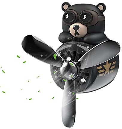 Car Diffuser, Cartoon Bär Pilot Auto Lufterfrischer Automotive Air Outlet Lüfterfrischer Vent Clips Aroma Diffusor Auto Parfüm Aromatherapie Ornament Auto Zubehör (Bär)