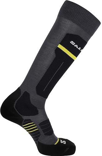 Salomon Spark Unisex-Socken Ski Snowboarden, Wärme, Komfort und bleiben an Ort und Stelle, Schwarz, 35 - 5